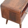 Curved California Walnut Media Unit