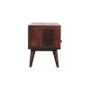 Curved California Walnut Media Unit