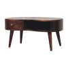 California Walnut Wave Coffee Table