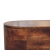 Honey Caramel Rounded Lid up Blanket Box