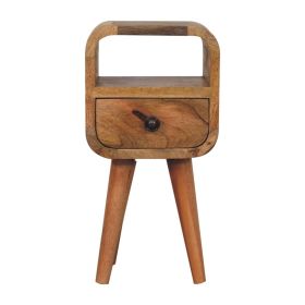 Extra Mini Oakish Curve Open Slot Bedside