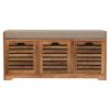 Shutter Oak-ish Shoe Bench
