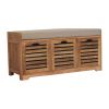 Shutter Oak-ish Shoe Bench