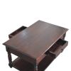 Turned Legs Cherry Console Table