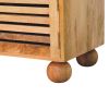 Shutter Oak-ish Shoe Rack with 2 drawers