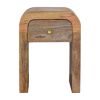 Mini Darcy Oak-ish Nightstand with Curved Edges