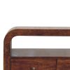 Darcy 3 drawer Open Shelf Chestnut Media unit