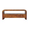 Darcy 3 drawer Open Shelf Chestnut Media unit