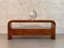 Darcy 3 drawer Open Shelf Chestnut Media unit