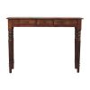 Turned Legs 3 Drawer Chestnut Console