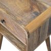 Avora Oak-ish Nightstand with Drawer and open slot