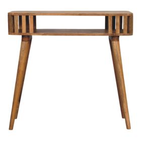 Slatted Oak-ish Console
