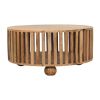 Slatted Round Oak-ish Coffee Table