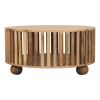 Slatted Round Oak-ish Coffee Table