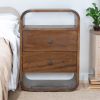 Chestnut Curve 2 Drawer nightstand