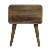 Curved Classic Grey Washed nightstand