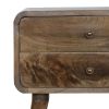 Curved Classic Grey Washed nightstand