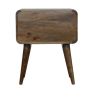 Curved Classic Grey Washed nightstand