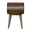 Grey Washed Circular nightstand