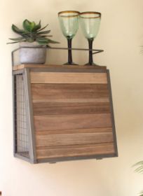 WALL BAR WITH FOLD DOWN SHELF