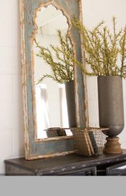 PAINTED WOODEN MIRROR