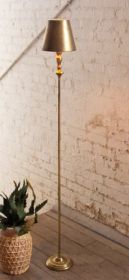 ANTIQUE GOLD FLOOR LAMP WITH METAL SHADE