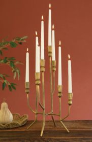 EIGHT TAPER CANDELABRA - ANTIQUE BRASS