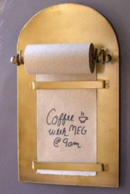 ANTIQUE BRASS MAGNETIC NOTE ROLL (MIN 2)