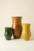 SET OF THREE CERAMIC VASES - ONE EACH COLOR