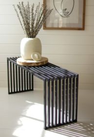 BLACK METAL BENCH CONSOLE