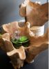 HAND-CARVED BLOOMING TEAK ROOT BOWL