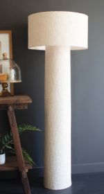 BOUCLE FABRIC FLOOR LAMP WITH SHADE