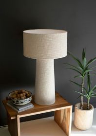 BOUCLE FABRIC TABLE LAMP WITH SHADE