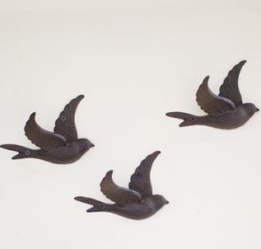 CAST IRON FLYING BIRD WALL HOOK