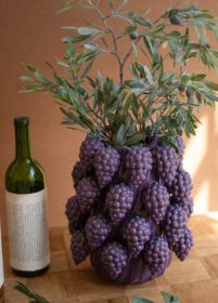 CERAMIC GRAPES VASE