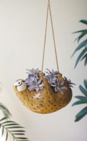 CERAMIC HANGING SLOTH PLANTER (MIN 2)