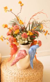 CERAMIC PARROTS VASE