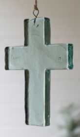 GLASS CROSS SUNCATCHER