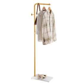 VEVOR Coat Rack, Freestanding Coats Rack Stand with Quartz Stone Base & 3 Round Hooks, Free Standing Hall Coat Tree for Entryway, Bedroom, Living