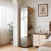 70"x19"Full Length Mirror with Stand,Coat Rack with Mirror,Solid Wood Floor Mirror,Swivel Mirrorfor Bedroom, Living Room, Cloakroom