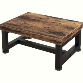 Heavy Duty Bed Step Stool for Adults, Steel Frame Step Ladder with Sturdy Wood Steps, Multi Purpose Safety Step for High Beds, Kitchen