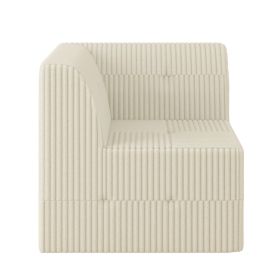Corner sofa Compressed Sectional Sofa Modern Minimalist Style Corduroy Couch, Sleeper Sofa for Living Room, Bedroom