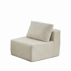 Modular Sectional Couches for Living Room: Single Seat (Beige),Can extend an L-shaped sofa or transform it into a U-shaped sofa. SF502EBG