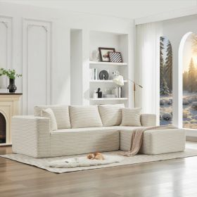 106" Cloud Sectional Couch L-Shape with Right Facing Chaise(Single Seat is not included),Deep Seat Modern Modular Sofa for Living Room