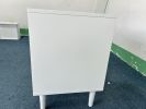 22.83'' H Modern White Nightstand with One Drawer and Open Shelf, Gold - Accented Handle, Ideal for Bedroom Decor