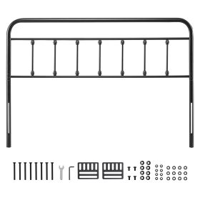Metal Headboard, Queen Size Headboard with Adjustable Height, Metal Headboard for Queen Size Bed, W59.65 x H40.55 x D1.5 inches, Ideal for Bedroom