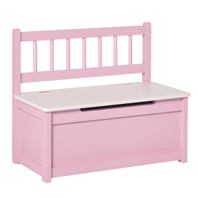 Toddler Toy Box Storage Bench with Large 27 L Interior, Kids Storage Bench Seat with Storage for Toddler Playroom Furniture, Kids Bedroom Furnitu