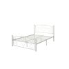 Full Size Unique Flower Sturdy System Metal Bed Frame with Headboard and Footboard
