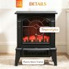 Freestanding Electric Fireplace Heater with Realistic Flame Effect,Electric Fireplace,Portable Electric Heater