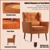 Modern Accent Chair Upholstered Foam Filled Living Room Chairs Comfy Reading Chair Mid Century Modern Chair with Chenille Fabric Lounge Arm Chairs Arm